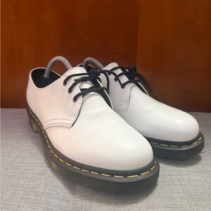 Dr. Martens White Leather Oxfords